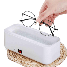 VYZIO® Kompaktná prenosná ultrazvuková čistička na čistenie citlivých predmetov (biela farba) | ULTRACLEAN