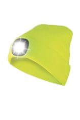 Velamp čiapka CAP07L s LED svetlom limetkovo žltá,s odrazkou