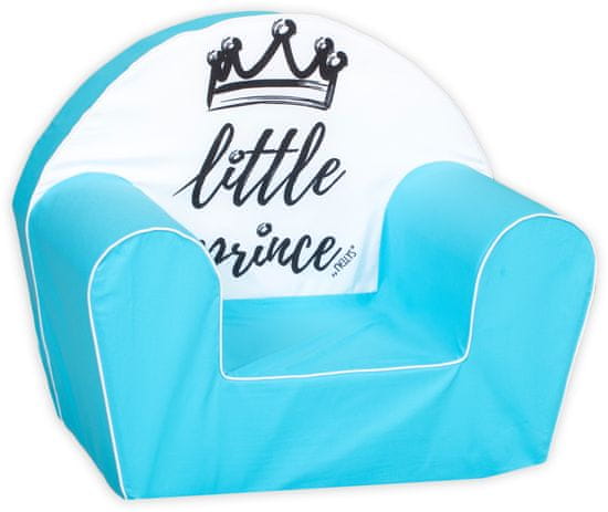 Baby Nellys Detské kresielko, pohovka LUX Little Prince, modré