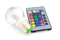APT žiarovka RGB s diaľkovým ovládaním E27 3W