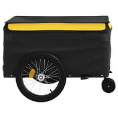 Vidaxl Vozík za bicykel, čierno žltý 45 kg, železo