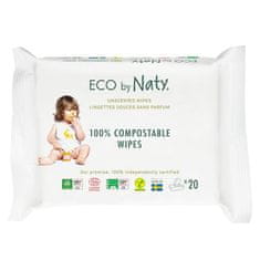 ECO by Naty Obrúsky vlhčené cestovné neparfémované Sensitive Eco 20 ks