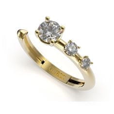 Guess Elegantný otvorený prsteň so zirkónmi Sunburst JUBR01408JWYG (Obvod 56 mm)