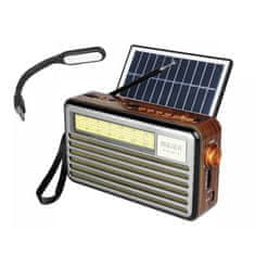 LTC Rádio prenosné MEIER M-521BT-S GRAY RETRO so solárnym panelom
