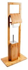 Tutumi Bambusový kúpeľňový stojan na toaletný papier a kefu Bamboo 381757