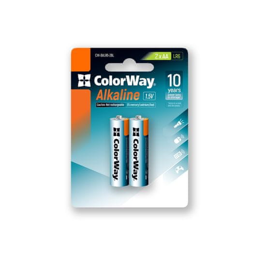 ColorWay Batérie ColorWay Alkaline Power AA, 2ks, blister, (CW-BALR06-2BL)