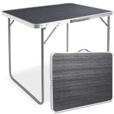 TZB Campingový stôl CORN 80x60 cm čierny
