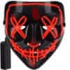Desivá svietiaca maska - čierno-červená