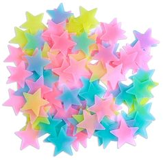 APT Svietiace hviezdy na stenu 100 ks - farebné