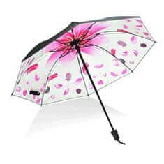 GFT Skladací dáždnik - okvetné lístky bielej