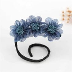 GFT Spona do vlasov kvety - modrá