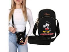 Disney Mickey Mouse Disney Čierna taška cez rameno, zlaté prvky 12x18x6 cm 