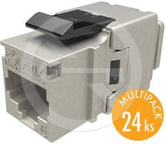 Solarix SXKJ-6-STP-BK-NA - keystone CAT6 rychlozařezávací, multipack 24 ks