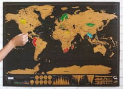 Verk Stieracie mapa sveta deluxe - čierna