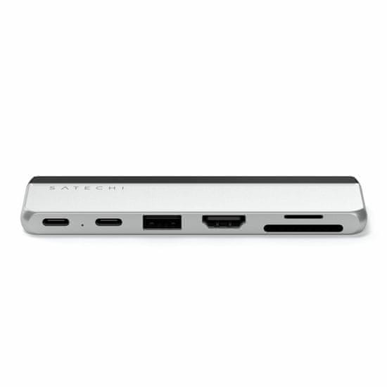 Satechi Duálny rozbočovač/adaptér USB-C pre Surface Pro 9, strieborný