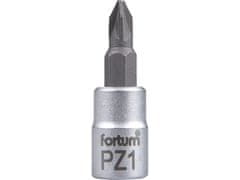 Fortum Hlavice zástrčná (4701821) hlavice zástrčná šroubovák PZ, 1/4&quot;, PZ 1, L 37mm, CrV/S2