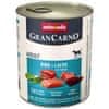 Konzerva Gran Carno hovädzie + losos + špenát - 800 g