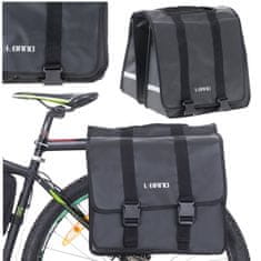 KIK KX5071 Obojstranná taška na nosič bicykla, sivá
