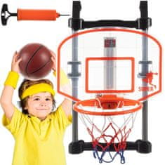 Kruzzel 21800 Detský basketbalový kôš na dvere s počítadlom