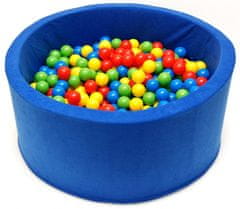 Nellys Suchý bazén pro děti 90x40cm kruhový tvar + 200 balónků - modrý/granátový, Nellys