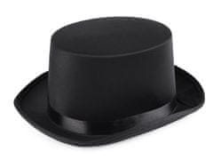 Dekoračný klobúk / cylinder na dozdobenie - čierna