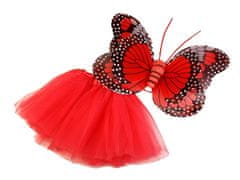 Karnevalový kostým - motýľ - červená