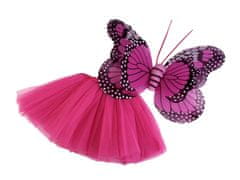 Karnevalový kostým - motýľ - fialovoružová