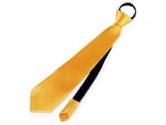 Saténová párty kravata jednofarebná - (31 cm) zlatá