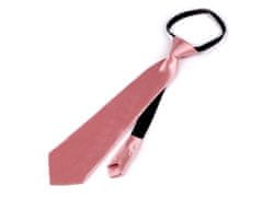 Saténová párty kravata jednofarebná - (31 cm) púdrová