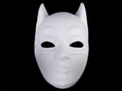 Karnevalová maska - škraboška na domaľovanie - biela Batman