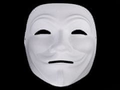 Karnevalová maska - škraboška na domaľovanie - biela Anonymous