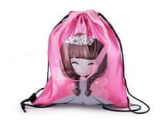 Dievčenská taška / vak na chrbát 28x32 cm - ružová