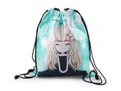 Dievčenská taška / vak na chrbát 28x32 cm - mint