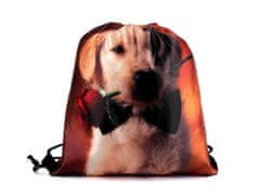 Taška / vak na chrbát mačka, pes, vlk - oranžová psík