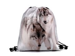 Taška / vak na chrbát mačka, pes, vlk - biela vlk