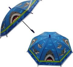 Teddies Dáždnik 66cm vystreľovací Žralok