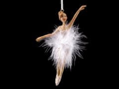 Dekorácia baletka na zavesenie - biela