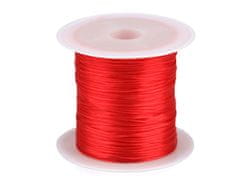 Guma / gumička plochá farebná šírka 1 mm - červená