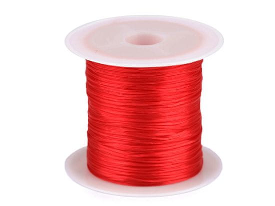 Guma / gumička plochá farebná šírka 1 mm - červená