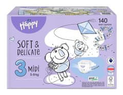 Bella Happy 2x Baby Plienky jednorazové Midi Box 5-9 kg 70 ks