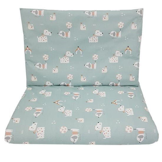 EKO Bielizeň posteľná 2dielna bavlnená s potlačou Dogs Mint 40x60 cm, 90x120 cm