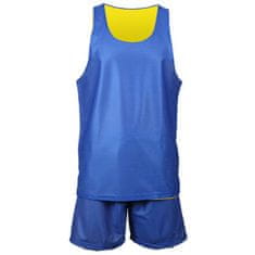 BD-1 basketbalový komplet žltá-modrá veľkosť oblečenia XXXL