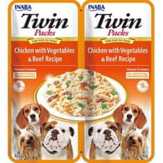 Inaba Twin Packs dog kura & zelenina, hovädzie 80g