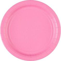 Amscan Papierový tanier 8ks ružový 22,8 cm -