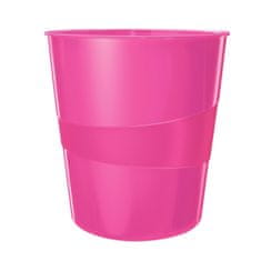 LEITZ Odpadkový kôš WOW - plastový, ružový, objem 15