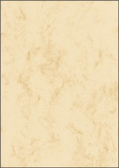 Sigel Dekoratívny papier - A4, 200 g/m2, motív mramor béžový, 50 listov