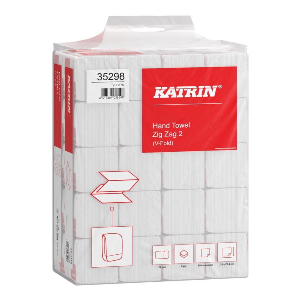 Katrin Papierové uteráky ZZ Classic - dvojvrstvové, biela