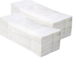 Skladané papierové uteráky - premium, 2vrstvové, biele, 3 000 ks