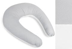 Obliečka na dojčiaci vankúš na zips - po obvode 180 cm ( iba obliečka ) - Kocka šedá, biela