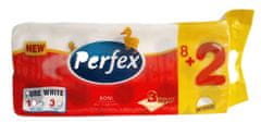 Toaletný papier Perfex - 3vrstvový, biely, 10 roliek